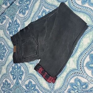 Judy Blue Buffalo Plaid patch skinny jeans